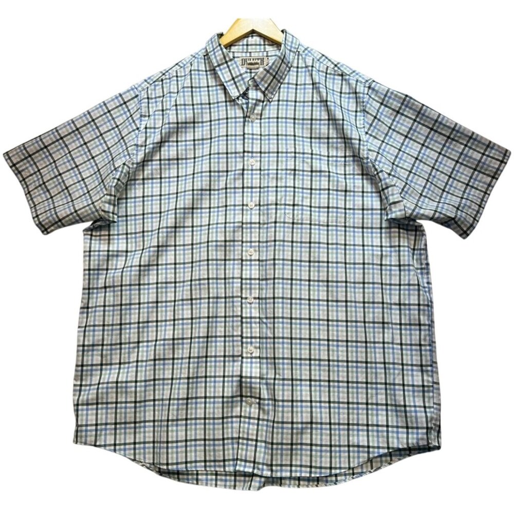 Duluth Trading Men's Trim Fit Button Down Shirt Short Sleeve Size 3XL Mult Plaid